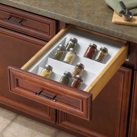 Cut To Size Insert Wood Spice Organizer For Drawers Walmart Com