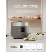 CUCKOO Twin Pressure Rice Cooker 10-Cup Uncooked / 20-Cup Cooked with Nonstick Inner Pot, Large Rice Maker & Warmer with 16 Menu Options, Open Cooking Mode, Voice Guide, Gray (CRP-ST1009FG)