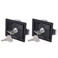thumbnail image 3 of CIMAXIC 2 PCS Trailer Tool Box Locks Anti-theft Paddle Handle Locks Caravan Trailer Accessories (Black),3.31"X2.68"X1.61", 3 of 5