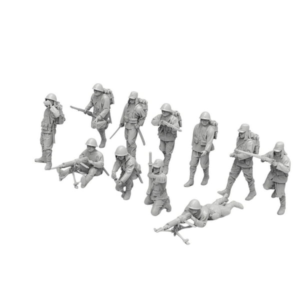 11 figuras en miniatura, figuras de diorama, proyectos de bricolaje sin pintar, de personas en miniatura, minimodelos para juegos de mesa de hobby 5 centímetros