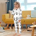 thumbnail image 4 of FORMRS Long Sleeve Top and Pants Pajama Set for Niños 2-Piece Sleepwear, Sizes 18M-8Y, Cartoon Cat Paw, 4 of 6