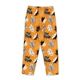 thumbnail image 5 of Daiia Bold Black and White Leaves Orange Women's Sleep Pant with Pockets and Drawstring,Pajama Pants-XX-Large, 5 of 9