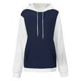 thumbnail image 7 of miqiqism Women Colorblock Oversize Hooded Sweatshirts Fashion Long Sleeve Pullover Tops Casual Drop Shoulder Loose Tops Outfit,T01_Navy,Large, 7 of 7