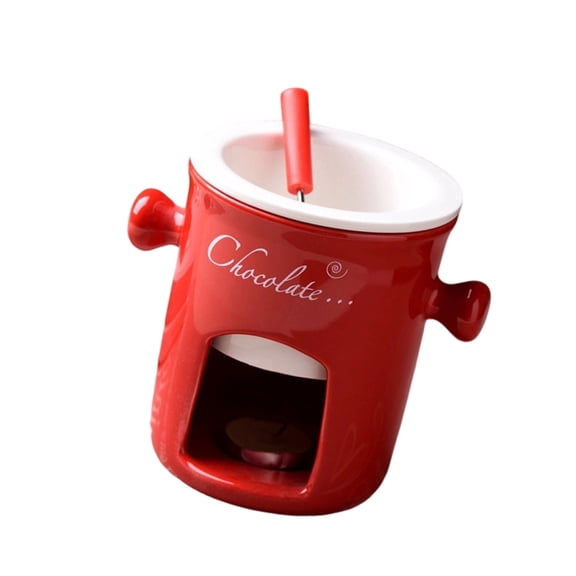 WINDLAND Heat Resistant Ceramic Fondue Cup For Chocolate Cheese Melting Perfect For Family Gatherings Dishwasher Safe Mug