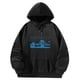 thumbnail image 3 of Sudadera con capucha para mujer, Sudadera con capucha con estampado gráfico suave, Sudadera con capucha de manga larga para chicas adolescentes, ropa , negro, S, 3 of 10