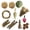 Combo5, variant on BESTSKY Rabbit Chew Toys,Natural Apple Wood Chew Toys,Interactive Rattan and Seaweed Guinea Pig Toys,Stress-Relieving Chew Toys for Healthy Rabbit Teeth