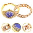 thumbnail image 4 of KAKOWELY 1 juego de pulsera de reloj con diamantes de imitación para hombre, delicado juego de pulsera de reloj de negocios para hombre., 4 of 5