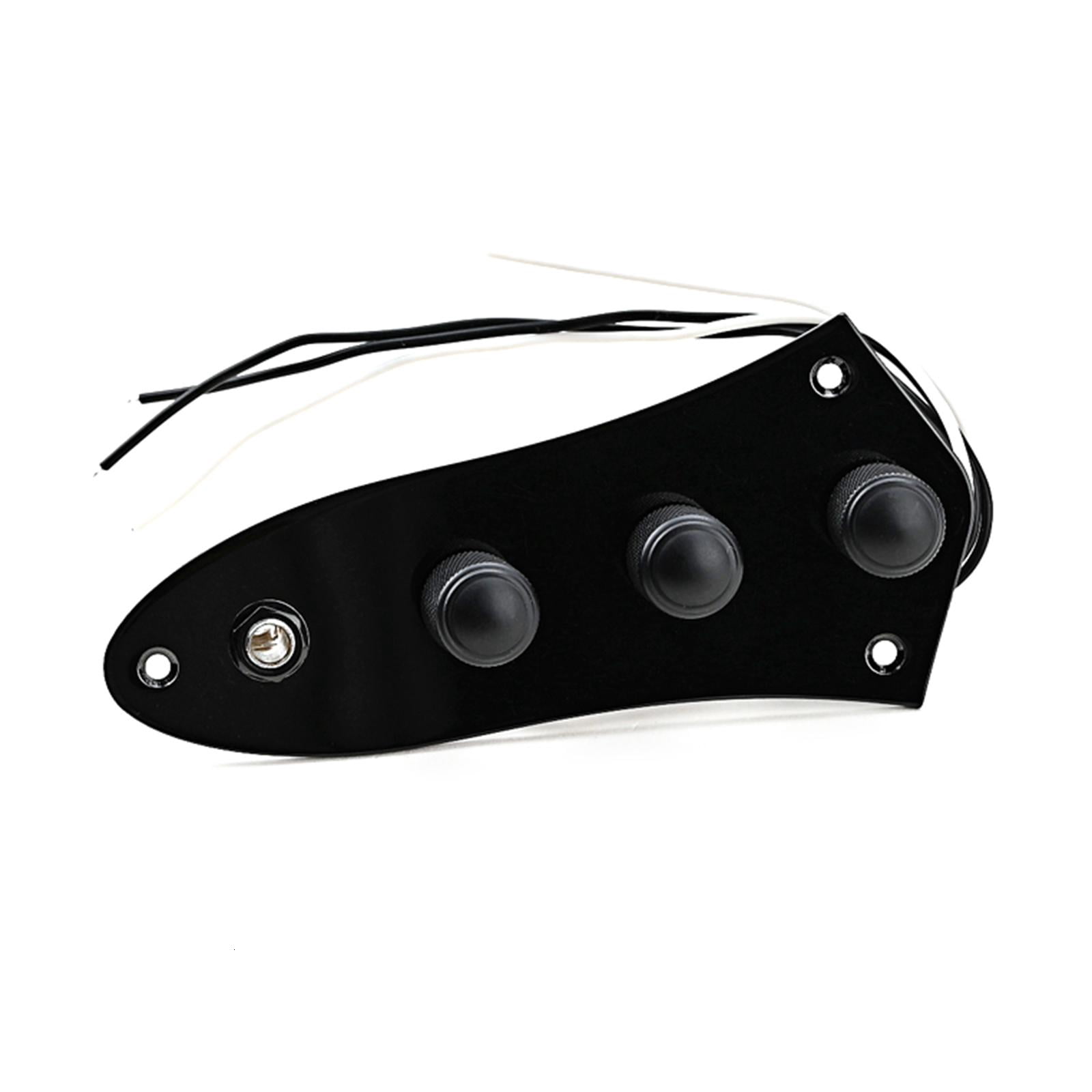 CEORPER Prewired Control Plate Wired Fully Loaded Control Plate with Knurled Knob Bass Guitar Replacement Parts Durable