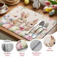 thumbnail image 2 of Dish Drying Mat for Kitchen Countertop, Cute Bunny Absorbent Microfiber Dish Mat Quick Dry Non Slip Draining Mat Kitchen Drying Pad for Dishes, Utensils 18x24 Inch Easter Eggs Spring Flowers Leaves, 2 of 9