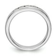 thumbnail image 2 of 14K White Gold Ring Band Wedding Diamond Lab Grown Round, Size 9, 2 of 7