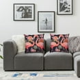 thumbnail image 3 of COMIO  Flamingos Throw Pillow Covers Set of 2 Tropical Leaves Flowers Birds Decorative Pillowcases Soft Cushion Covers for Sofa Couch Bed Home Decor, 3 of 6