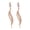 Platinum, variant on New Women's 1.5cm 1.25cm Gold Moonstone Earrings Great Valentine's Day Gifts Colour : Black