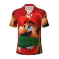 thumbnail image 7 of Saiise Mario Cm Mens Golf Shirt Moisture Wicking Dry Fit Mens Polo Shirts Dry Fit Performance Men's Golf Shirts Regular Fit Fashion Print, 7 of 7