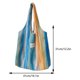thumbnail image 3 of Bolso de mano lindo para mujer Choque de colores Lona Arco iris Bolso de playa Bolso de embrague abiertos, 3 of 9