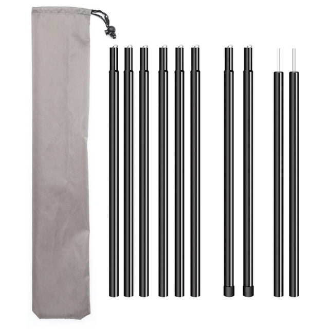 2Pcs Portable Tent Poles Accessories Awning Poles Heavy Duty Support 5 Section