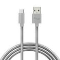 thumbnail image 1 of Fuse - Charge & Sync USB-C - A Metal 3ft (Silver), 1 of 1