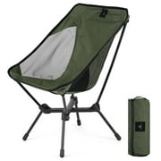 TOMSHOO Folding Camping Chair, Portable Ultralight Outdoor Backpacking Chair for BBQs Picnics Hiking Fishing Green