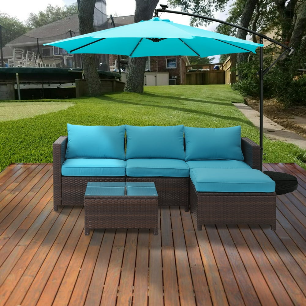 11 piece rattan garden furniture