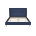 thumbnail image 4 of Novogratz Her Majesty Tufted Upholstered Bed Frame, Queen, Blue Linen, 4 of 19