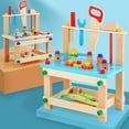 thumbnail image 3 of Montessori Wooden Workbench Children Construction Gift for Toddlers, 3 of 8