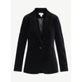 thumbnail image 5 of Sofia by Sofia Vergara Women's and Women's Plus Size Single Breasted Velvet Blazer, Sizes XS-4X, 5 of 5