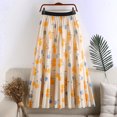 thumbnail image 3 of Vedolay Mini Skirt Women's High Waist Flared Skirt Pleated Midi Skirt with Pocket,Yellow M, 3 of 3