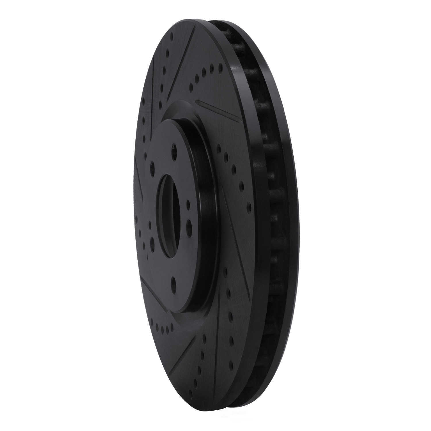 Dynamic Friction Company 633-72035L DFC Brake Rotor - Drilled And Slotted - Black