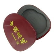 Calligraphy Inkstone with Cover Durable Ink Stone Calligraphy Practice Ink Inkstone
