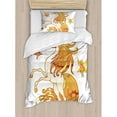 thumbnail image 3 of Unicorn Duvet Cover Set Queen Size, Exquisite Vivid Hair Cute Unicorn with Fairies Imaginary Legendary Creature Art Print, Decorative 3 Piece Bedding Set with 2 Pillow Shams, Multi, by Ambesonne, 3 of 3