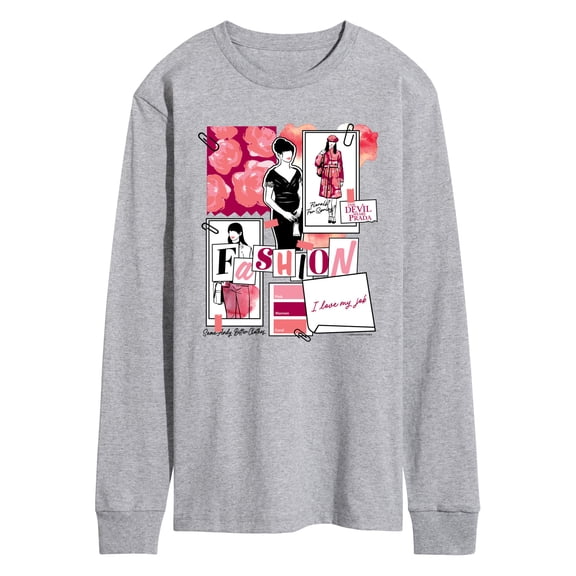 The Devil Wears Prada - Fashion Sketchbook - Men's Long Sleeve Graphic T-Shirt
