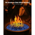 thumbnail image 4 of KFFKFF 20LBS / 9KG High-Temperature Resistant Fire Glass, 3/4-Inch Reflective & Smokeless Fireplace Rocks, Durable Glass Beads for Fire Pit Table and Landscaping, Cobalt Blue, 4 of 9