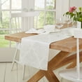 thumbnail image 6 of Town & Country Living Lexington Table Runner 15"x90" Rectangle, Stain Resistant Machine Washable Cotton/Polyester, Damask White, 6 of 6