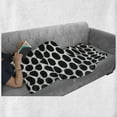 thumbnail image 6 of Dots Soft Flannel Fleece Throw Blanket, Brush Stroke Paint Hipster Theme Dots as Grungy Round Shapes Background Theme, Cozy Plush for Indoor and Outdoor Use, 60" x 80", Black and White, by Ambesonne, 6 of 6