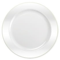 Party Source Magnificence Pearl 6.25" Round Plastic Dessert Plates 40ct