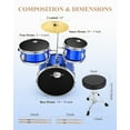 Eastar Kids Drum Set for Christmas Gift 14" 3Piece Drums Kits with