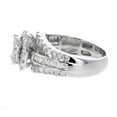 thumbnail image 3 of 14K White Gold Womens Ring 2.00 ct w Diamonds Halo Style Baguette and Round Side Diamonds, 3 of 3