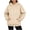 Beige, variant on Women's Winter Jacket Top Baeitkot Women's Winter Long-Sleeved Hooded Kangaroo Pocket Drawstring Casual Home Jacket Top Red XL