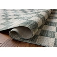 thumbnail image 5 of Chris Loves Julia x Loloi Calvin Blue / Ivory 7'-10" x 7'-10" Round Area Rug, 5 of 7