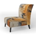 thumbnail image 3 of Designart "Gleaming Geometry Gold Grey painting XV" Gold Abstract Collages Upholstered Accent Chair - Modern Arm Chair For Bedroom, 3 of 5