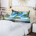 thumbnail image 6 of Summer Seaside Landscape Plush Pillow Cases Standard Size Ultra Soft Warm Pillowcases with Zipper 20"x26", 6 of 9