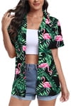 Black-Flamingo Green Leaf