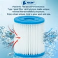 thumbnail image 5 of FTCBXT 12 Pack Type I Pool Filter Cartridge Compatible with 58093 300/330 Gal/H Above Ground Pool Pump Cartridge Replacement, 5 of 6