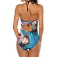 thumbnail image 3 of My Hero Academia Girls Women's Swimwear Strap One Piece Backless Tummy Control V Neck Swimsuit Summer Beach Vacation Bathing Suit, 3 of 7