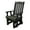 Semi Solid Black Stain, variant on Amish Casual Heavy Duty 600 Lb High Back Mission Treated Glider Chair, Unfinished