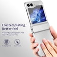 thumbnail image 2 of Dteck Case for Samsung Galaxy Z Flip 5 ,Luxury Plating Phone Case Hinge Protection Slim Hard PC Shockproof Slim Protective Cover for Samsung Galaxy Z Flip 5,Silver, 2 of 7