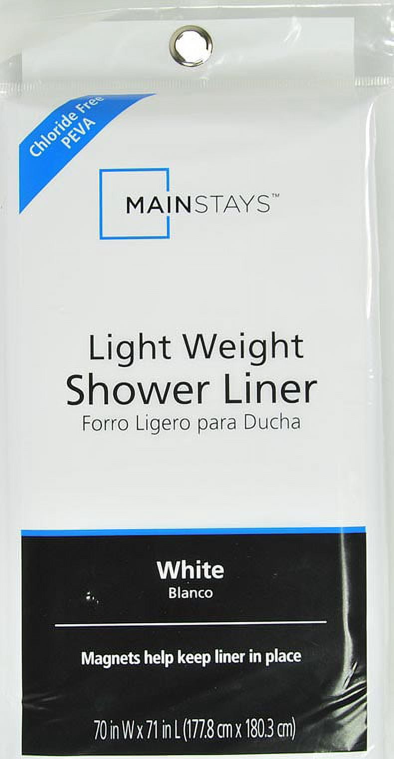 Mainstays Light Weight PEVA Shower Liner Collection, 1 Each