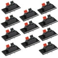 thumbnail image 2 of SUTENGDA 10 Pcs 2 Way 2 Pins Stereo Speaker Terminal Strip Push Connector Plate Block Rated Load, 2 of 18