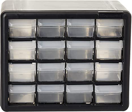 Akro-Mils 10116, 16 Drawer Plastic Parts Storage Hardware and 