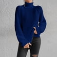 thumbnail image 6 of Long Sleeve Turtleneck Sweater Women Winter Pullover Polyester Knit Top Loose Fit Cable Weaving Comfortable Winterwear, 6 of 9
