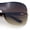 Gold - Brown, variant on Womens Oversize Shield Curved Wrap Around Fashion Sunglasses / Gold Frame - Gradient Black Lens